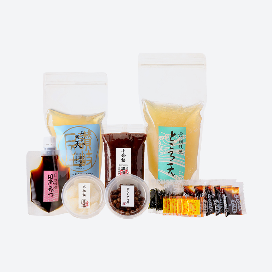 ＜寒天工房　讃岐屋＞あんみつところてんセット小倉餡