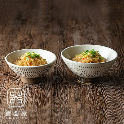 【ふるさと納税】小石原焼 カネハ窯 飛び鉋飯碗 大小セット(全飛び鉋) AA90