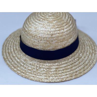 ふるさと納税 小城市 麦わら帽子職人 手作り(大人サイズ)　紺