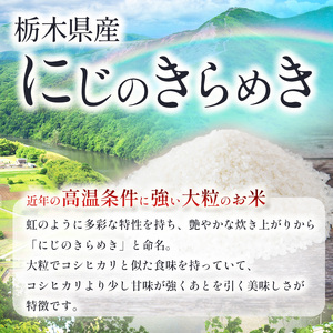 【栃木県共通返礼品】【先行予約】【12月発送】【数量限定】令和7年度新米 栃木県産にじのきらめき（玄米真空パック） 2kg×2  | 玄米 精米 お米 コメ にじのきらめき 先行予約 ブランド米 栃木