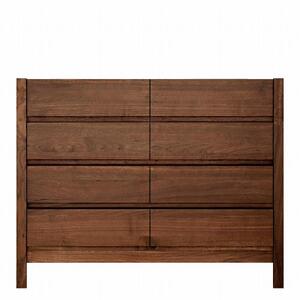 チェスト タンス 幅105 4段 奥行44 ウォールナット 無垢 桐たんす 箪笥 脚付き 木製 婚礼 衣類収納 大川家具 丸田木工 シーズ