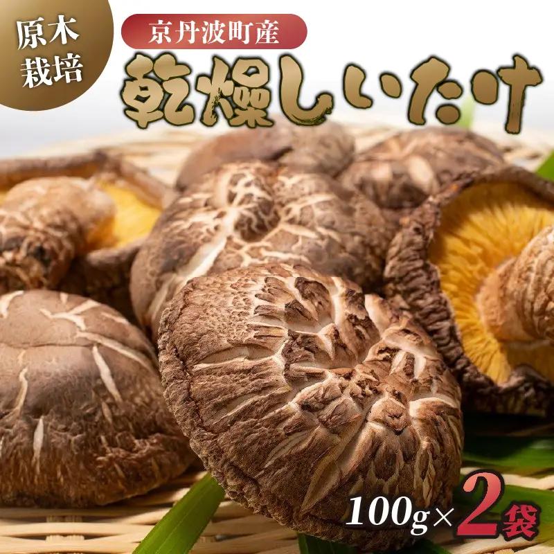原木栽培 乾燥しいたけ 100g×2袋 計200g 原木 シイタケ しいたけ 椎茸 肉厚 芳醇 香り豊かなしいたけ 国産しいたけ 京都府産しいたけ 京丹波町産しいたけ きのこ 小分け うま味 おいしいしいたけ 食感 肉詰め 煮物 出汁 バター 醤油 炒め 10000円 一万円
