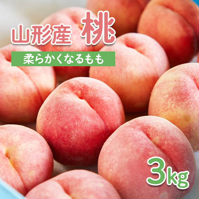 山形産 もも 3kg(柔らかくなるもも)【令和8年産先行予約】FU22-004