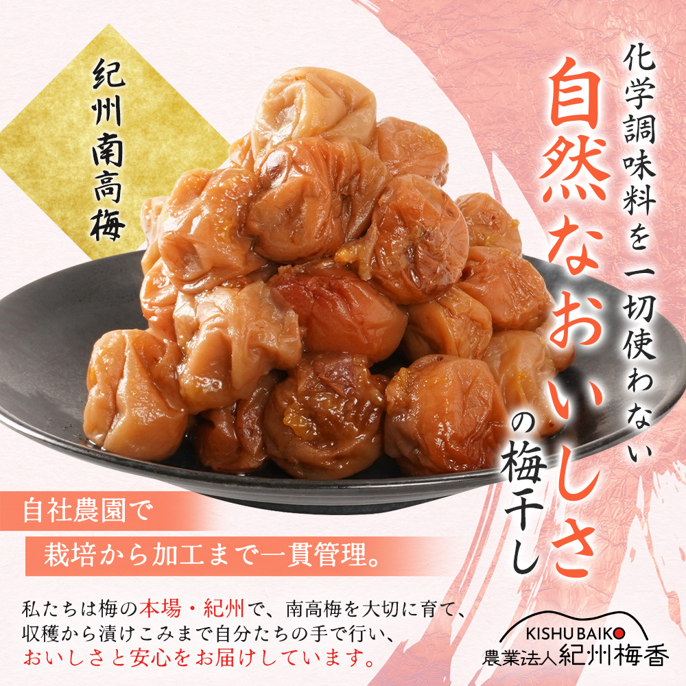 【訳あり】和歌山県産 紀州南高梅 梅干し 1kg (500g×2パック) 無添加 減塩 塩分3％ 大粒 肉厚 ご家庭用 おにぎり お弁当用【baiko005】