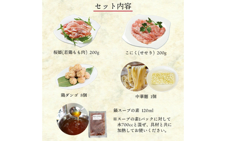 国産 鶏鍋セット【3～4人前】　B-019006