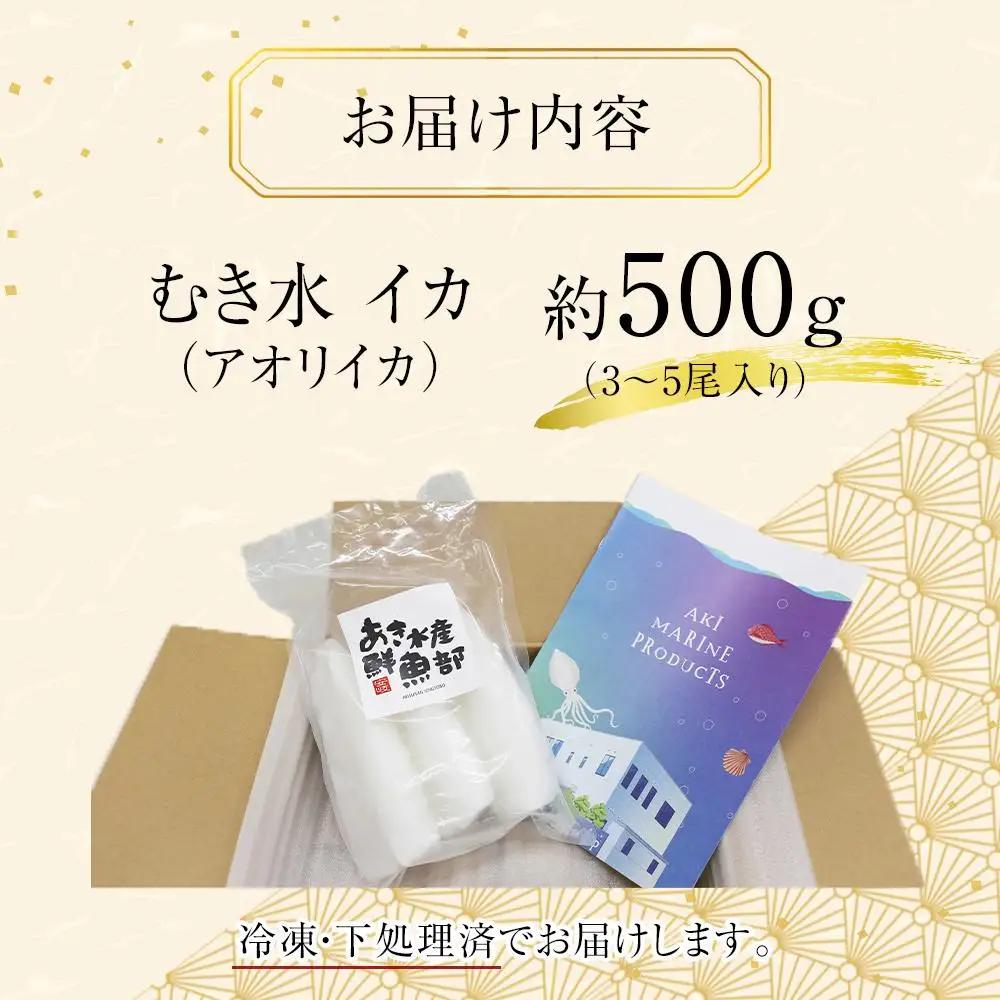 むき身あおりいか 約500g(3～5尾入り) 下処理済 冷凍 小分け | いか