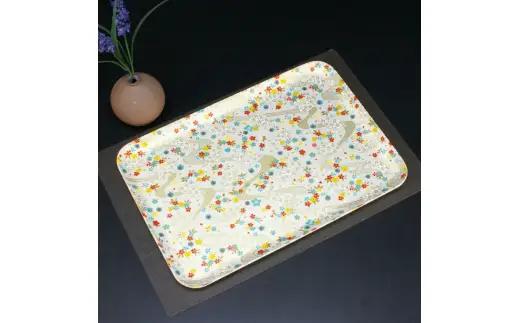 タツクラフト 友禅和紙トレー L 39cm 2枚セット 桜扇 金流水 【Tk326】【ttcf922-yul-10】