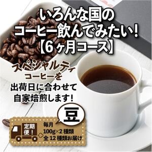 【毎月定期便】いろんな国のコーヒー飲んでみたい!「6ヶ月コース(豆)」全6回【4067853】