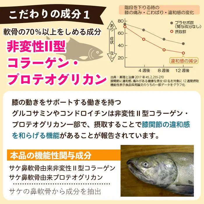 No.1284 プロテオグリカン＆クリルオイル「歩こうか」(1袋 93粒入・2袋×6回)  鹿児島 日置市 膝関節 健康食品 機能性表示食品 サプリ コラーゲン グルコサミン コンドロイチン 頒布会 