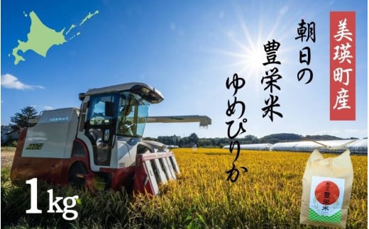 ゆめぴりか 1kg  Greens Farm Yamazaki 朝日の豊栄米| 米 コメ こめ 送料無料 北海道米 ブランド米 ごはん ゆめぴりか 精米 白米 [0055-04]