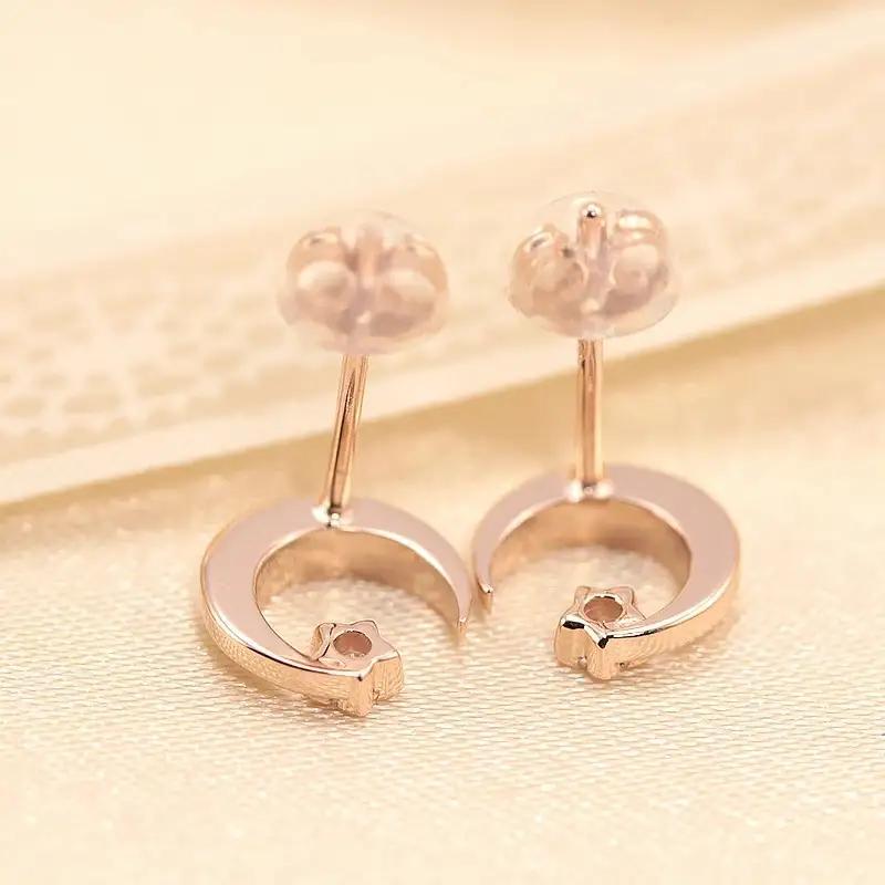 K18PG　月星　ダイヤモンド　ピアス　e033-PG