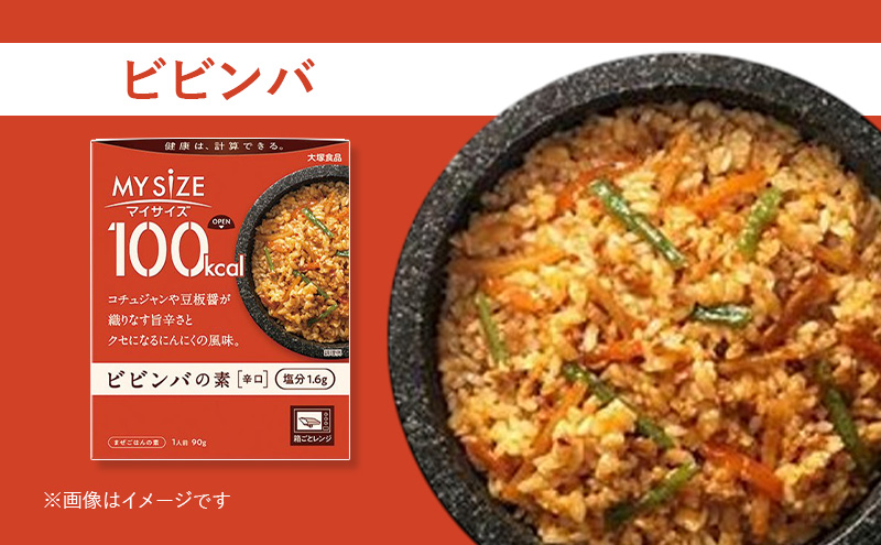 大塚食品 マイサイズ  100kcal ビビンバの素×ガパオ（辛口）レトルト 計20食 セットレトルト ビビンバ ガパオ インスタント 防災 神奈川県 綾瀬市