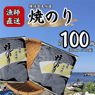 ふるさと納税 横須賀市 【訳あり】焼き海苔10袋(全形100枚) 漁師直送 上等級
