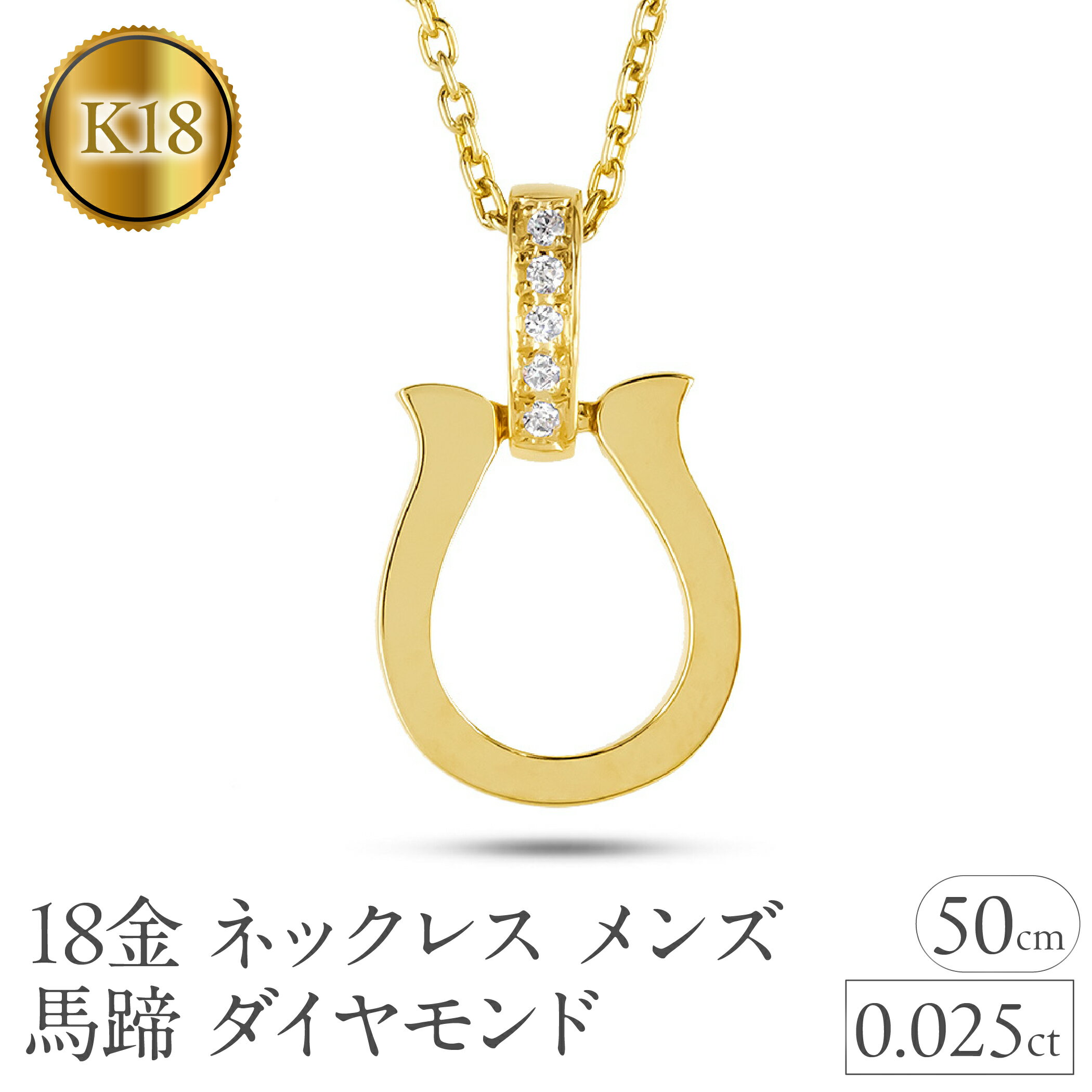 【ふるさと納税】ペンダントトップ メンズ 18金 k18 馬蹄 ネックレス ダイヤモンド ホースシュー イエローゴールドk18 18k プレゼント 普段 使い おしゃれ 大人 人気 250611400dycm-s SWAA301