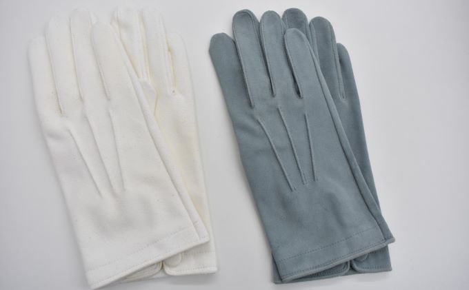礼装用鹿セーム革手袋（ドレスグローブ）M-13　白 25cm