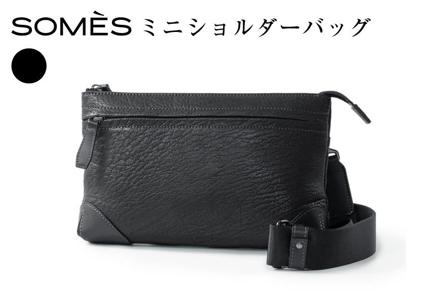 SOMES TT-68 ミニショルダーバッグ ブラック [ソメスサドル 北海道 砂川市 12260990] バッグ ショルダーバッグ 鞄 かばん カバン 肩掛けバッグ 肩掛け 斜めがけバッグ