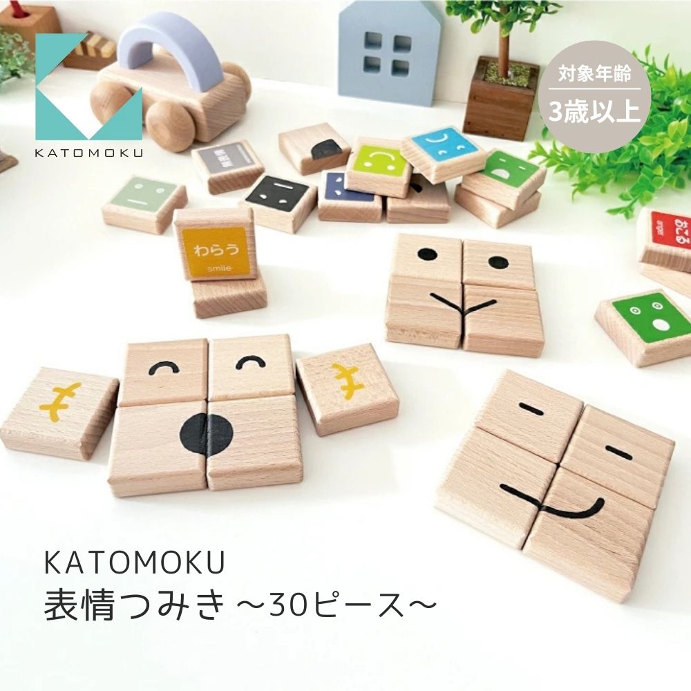 【ふるさと納税】KATOMOKU 表情つみき / おもちゃ 知育玩具 学習玩具 クリスマス プレゼント ギフト 子供 キッズ インテリア 木製 木のおもちゃ 3歳 4歳 5歳 その他 15000円 カトモク 加藤木工