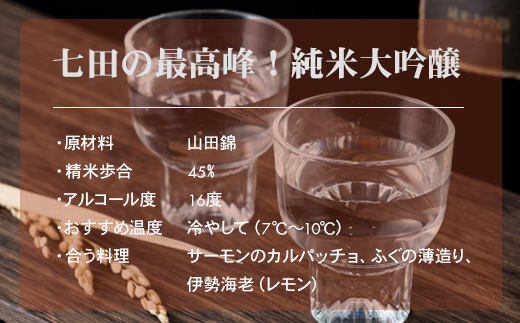 七田 純米大吟醸 720ml 日本酒 天山酒造 地酒 直送 お酒 アルコール 小城市  送料無料 吟醸 飲み比べ お祝い 人気 ランキング 高評価
