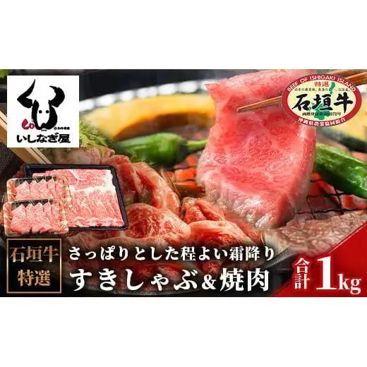 石垣牛すきしゃぶ600g＋焼肉400gセット（いしなぎ屋）AB-8