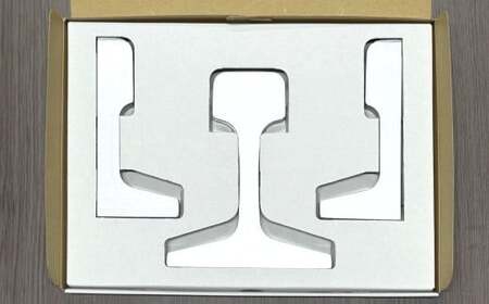 レールブックエンド （シルバーコート） 2kg ブックエンド ブックスタンド 本立て 仕切り ストッパー 鉄製 福岡県 北九州市