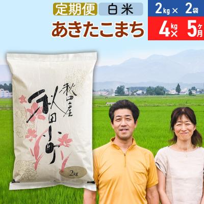 ふるさと納税 美郷町 《定期便5ヶ月》令和8年産 あきたこまち特別栽培米4kg×5回【白米】|01_tfs-110405