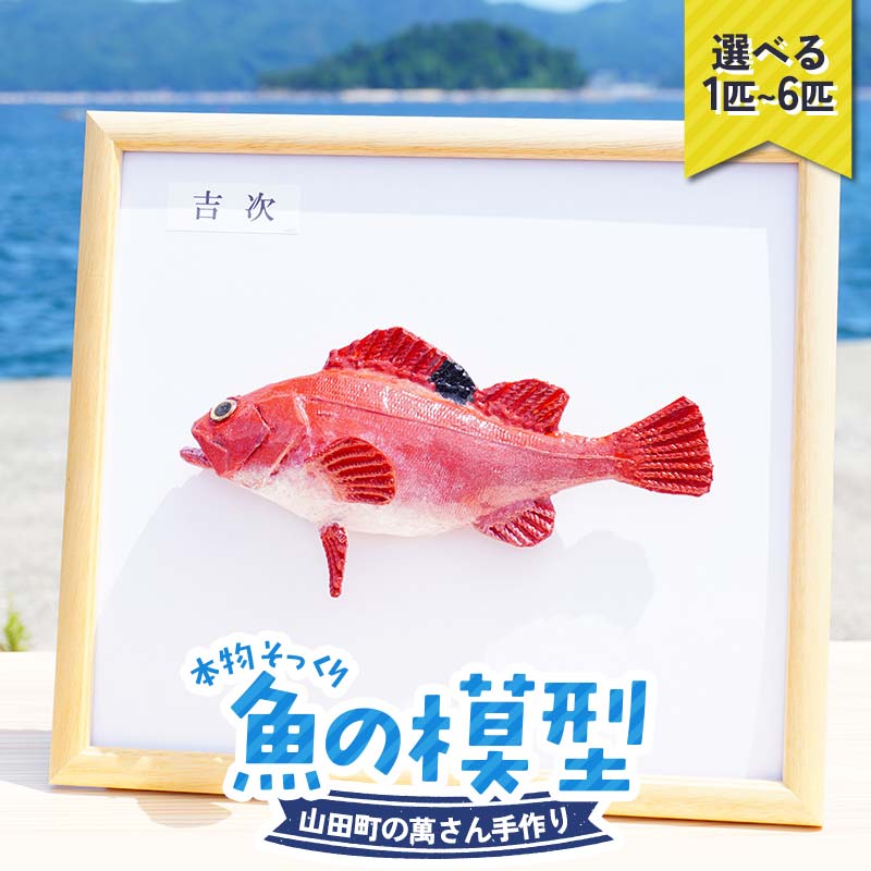 【ふるさと納税】＼選べる容量／萬さん手作り、本物そっくり魚の模型 1点 2点 6点 三陸山田産 山田町 山田湾 工芸品 職人 匠 YD-935var