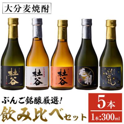 ふるさと納税 佐伯市 ぶんご銘醸厳選麦焼酎飲み比べセット (300ml×5本)