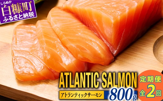 
                  【定期便】アトランティックサーモン 800g 2回お届け 小分け 鮭 サーモン アトランティックサーモン 水産庁長官賞 受賞 さけ シャケ しゃけ sake カルパッチョ ソテー レアステーキ 人気 高級 大満足 美味しい 贈答 生食用 刺身 お刺身 刺し身 魚介類 海鮮 冷凍 厚切り 薄切り ふるさと納税 ふるさとチョイス チョイス 北海道 白糠町
                