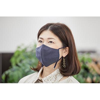 ふるさと納税 蕨市 伝統織物・双子織　マスク　Mサイズ