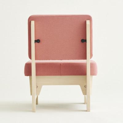 ふるさと納税 海南市 和歌山県海南市　高品質な一人掛け組み立てソファ　キャンバスピンク(フレームホワイト) |  | 01