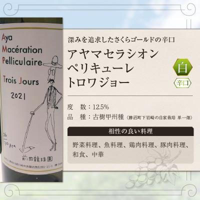 ふるさと納税 甲州市 【至高の深み】古樹甲州白ワイン アヤマセラシオンペリキューレトロワジョー(MRF)B19-830 |  | 01