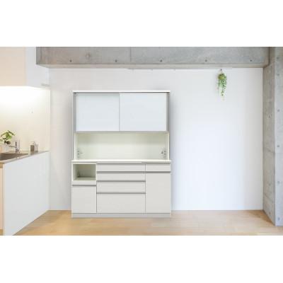 ふるさと納税 大川市 シュシュ 幅160cm カラー・高さが選べるハイタイプキッチンボード　ホワイト/ナチュラル/ブラウン