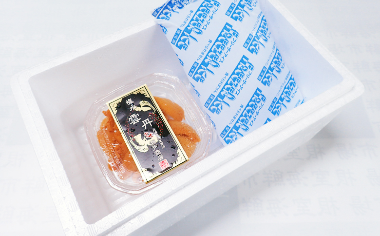 根室海鮮市場＜直送＞無添加むきたてムラサキウニ塩水パック50～60g×1P[5月初旬以降発送] G-28001