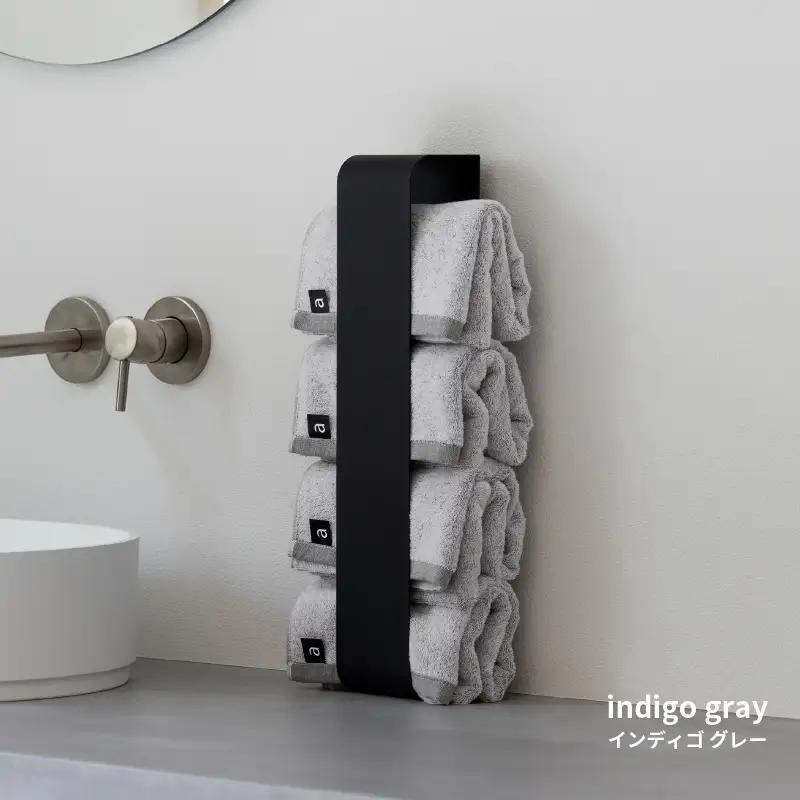 【数量限定】a towelフェイスタオル 10枚セット インディゴグレー