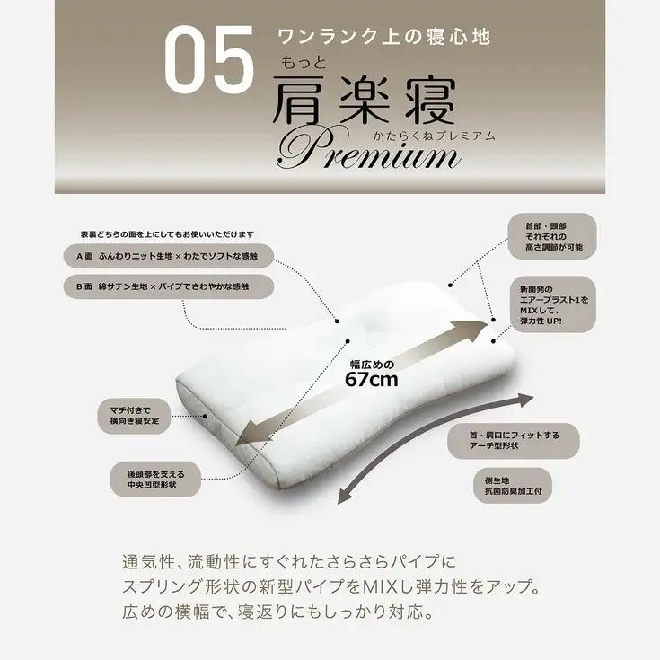 西川 nishikawa 医師がすすめる健康枕 もっと肩楽寝 プレミアム 低め P227W まくら