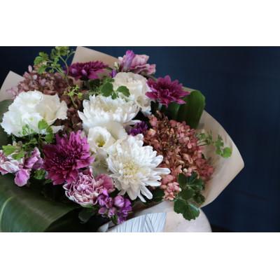 ふるさと納税 筑西市 季節のお花で束ねた仏花【花瓶用】/Mサイズ |  | 01