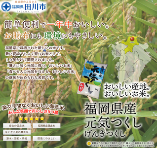 福岡県産元気つくし 無洗米 10kg(5kg×2)