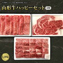 【ふるさと納税】山形牛ハッピーセット(3種)1100g F2Y-1245