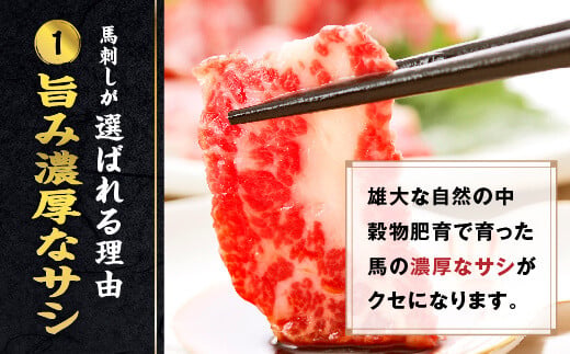 熊本馬刺し 霜降りたっぷり500g 約50g×10パック 専用醤油付き 霜降り 中トロ お取り寄せ