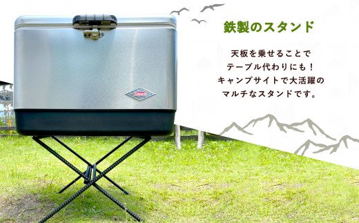 アイアン スタンド（H370×W400×D330） キャンプ アウトドア マルチスタンド マットブラック_イメージ4