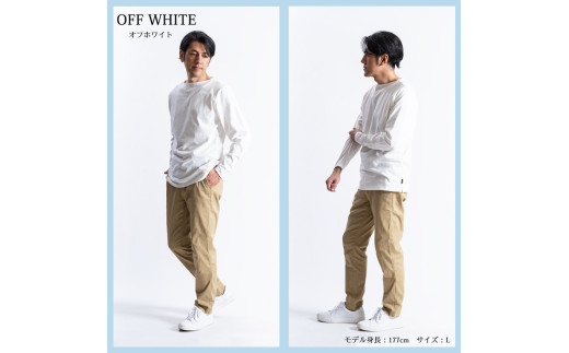 メンズ　長袖ボートネックTシャツ（FL22FＷ-004M）オフホワイト 白【Mサイズ】| メンズ シャツ 長袖シャツメンズ ファッション シャツ メンズ シャツ メンズ 長袖シャツ