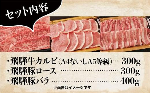 飛騨牛 ＆ 飛騨豚 焼肉 セット 合計 1kg | 肉 国産 牛 豚 29-950 ファミリーストアさとう CY030VC13