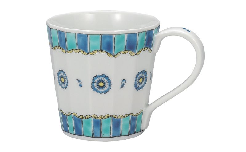 九谷焼 マグカップ・はないろ（ブルー）