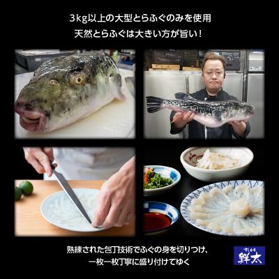 ふるさと納税 湖西市 遠州灘天然とらふぐ刺身【冷凍】約2人前(1人盛り×2皿)手作りポン酢付き |  | 01