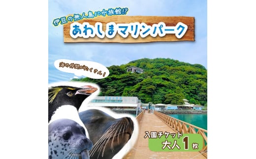 【大人1名】 あわしまマリンパーク 入園チケット 大人1名 水族館 イルカ アシカ ペンギン カエル館 沼津 西浦