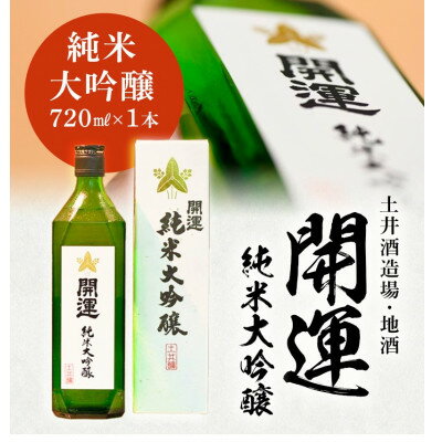【ふるさと納税】土井酒造場 日本酒 地酒 「開運」 純米大吟醸 720ml×1本【配送不可地域：離島・北海道・沖縄県・四国・九州】【1601501】