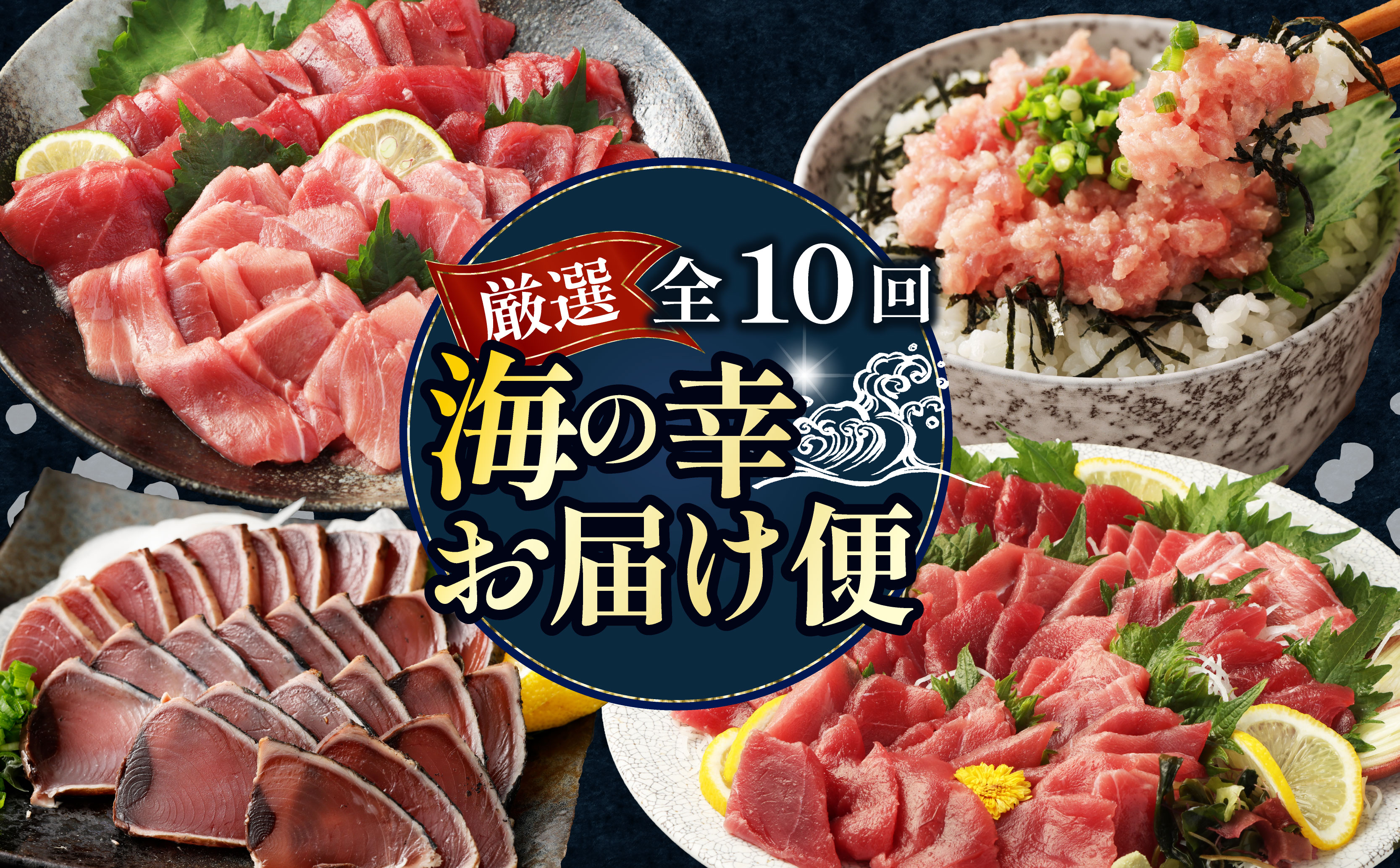【 全10回定期便 】 厳選 高知の海鮮セット 本まぐろ かつおのたたき ネギトロ 水産会社直送の海鮮詰め合わせ 食べ比べ