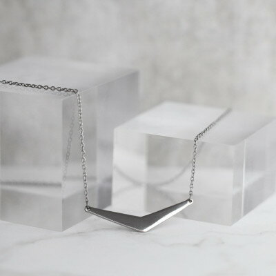 【ふるさと納税】純チタンバーネックレス(V字)42cm【1645491】