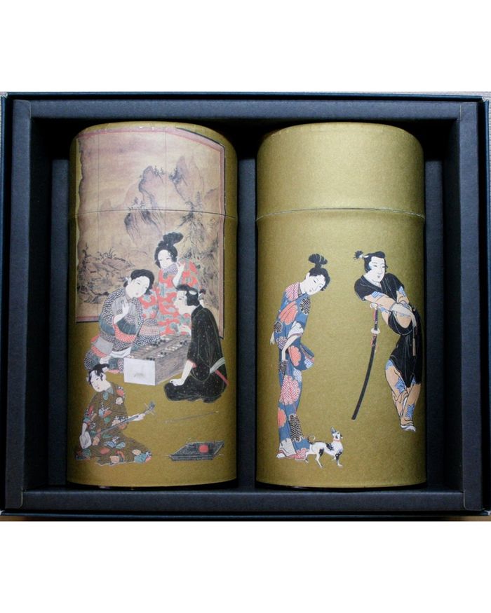 【ふるさと納税】銘茶「彦根屏風」2本入りセット | 緑茶 煎茶 玉露 お茶 茶葉 箱入り 贈答 ギフト プレゼント 滋賀 彦根