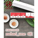 【ふるさと納税】紀州南高梅 超大粒 mehari_ume6粒【ギフト 化粧箱入り 贈答用】 | 梅干 食品 加工食品 人気 おすすめ 送料無料